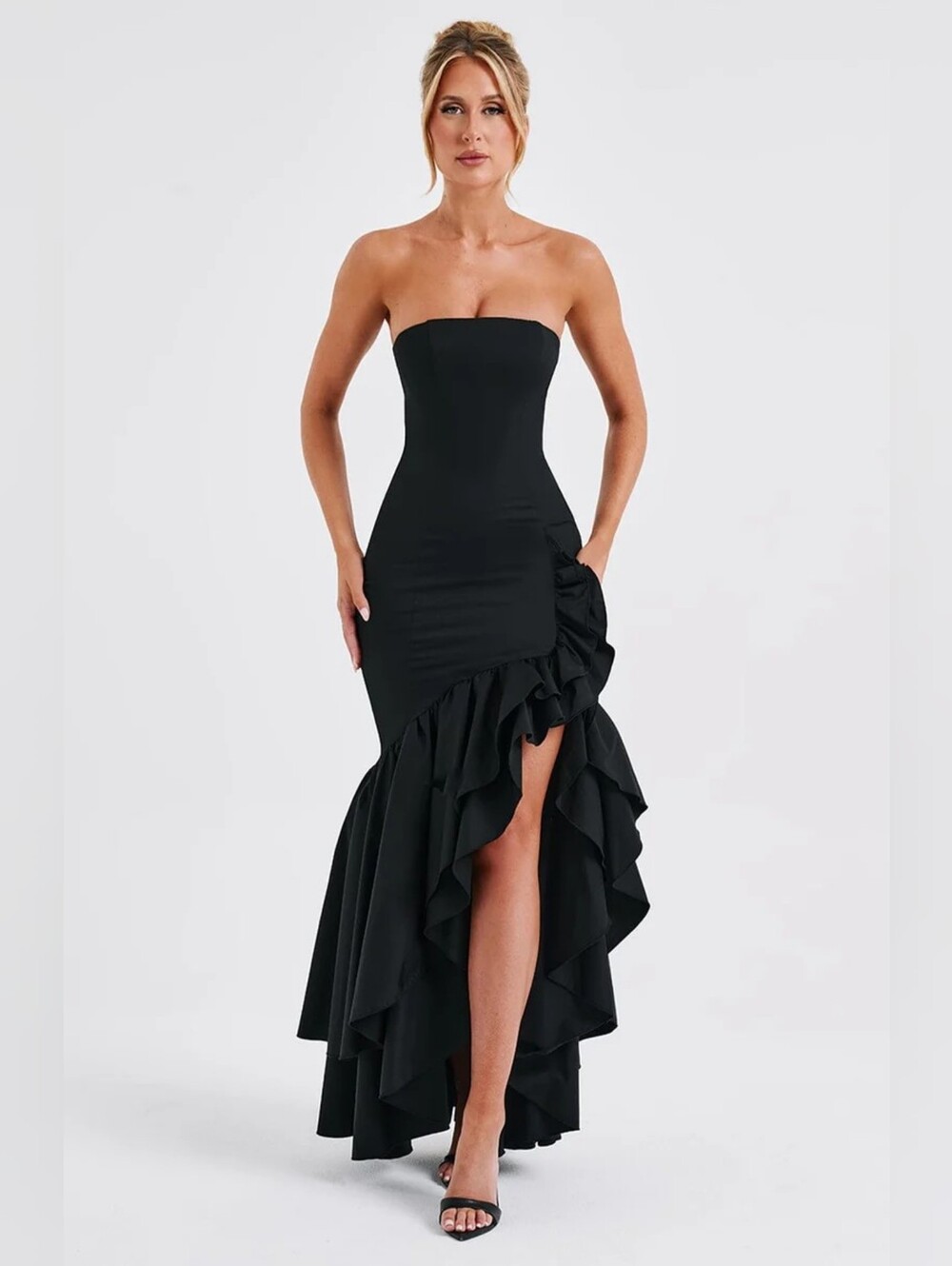 BABYBOO Angelina Long Dress - Black XS NWT $179